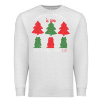 Oatmeal Heather All Want For Christmas is You Just Kidding I Want Cats Premium Sweatshirt - Bettercallsaul