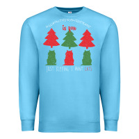 Ocean Blue All Want For Christmas is You Just Kidding I Want Cats Premium Sweatshirt - Bettercallsaul