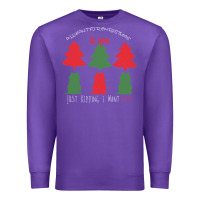 Purple All Want For Christmas is You Just Kidding I Want Cats Premium Sweatshirt - Bettercallsaul