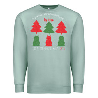 Seafoam All Want For Christmas is You Just Kidding I Want Cats Premium Sweatshirt - Bettercallsaul