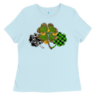 St Patricks Day Shamrock Gold Ladies Tee | Teevron
