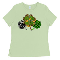 Matcha st patricks day shamrock gold Ladies Tee - RanaPortraitStore