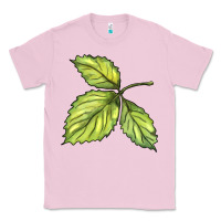 Bubblegum Pink green leaf Classic Tee - BarkalooDesign