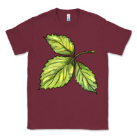 Burgundy green leaf Classic Tee - BarkalooDesign