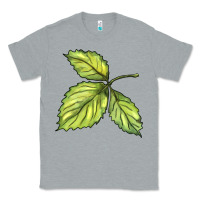 Heather Grey green leaf Classic Tee - BarkalooDesign