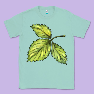 Green Leaf Classic Tee Designed By Barkaloodesign