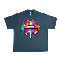 Midnight Navy pride lips Urban Heavy Tee - AdoDesignShop