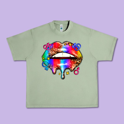 Pride Lips Urban Heavy Tee Designed By Adodesignshop