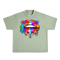 Oil Green pride lips Urban Heavy Tee - AdoDesignShop