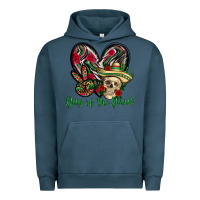 Pigment Midnight Navy Day of the dead Mexico Urban Hoodie - HowdyJamesFarm
