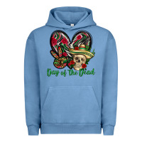 Pigment Pebble Blue Day of the dead Mexico Urban Hoodie - HowdyJamesFarm