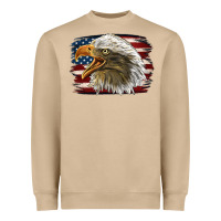 Mushroom American Flag Eagle Heavyweight Sweatshirt - LillyAllenDesigns