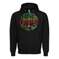 Black Christmas Vibes Zipper Hoodie - MaliasSmallBusiness
