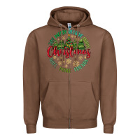 Chestnut Christmas Vibes Zipper Hoodie - MaliasSmallBusiness