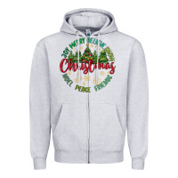 Heather Grey Christmas Vibes Zipper Hoodie - MaliasSmallBusiness