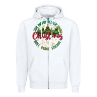 White Christmas Vibes Zipper Hoodie - MaliasSmallBusiness