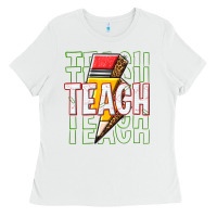 White teach Ladies Tee - texasbilliewilder