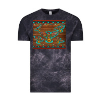 Cloud Black western thunderbird and arrow with aztec leopard Vintage Tee - Artiststas