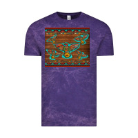Cloud Purple western thunderbird and arrow with aztec leopard Vintage Tee - Artiststas