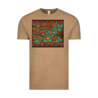 Vintage Coffee western thunderbird and arrow with aztec leopard Vintage Tee - Artiststas