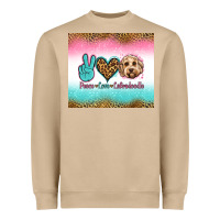 Mushroom peace love labradoodle Heavyweight Sweatshirt - Jasminsmagicworld