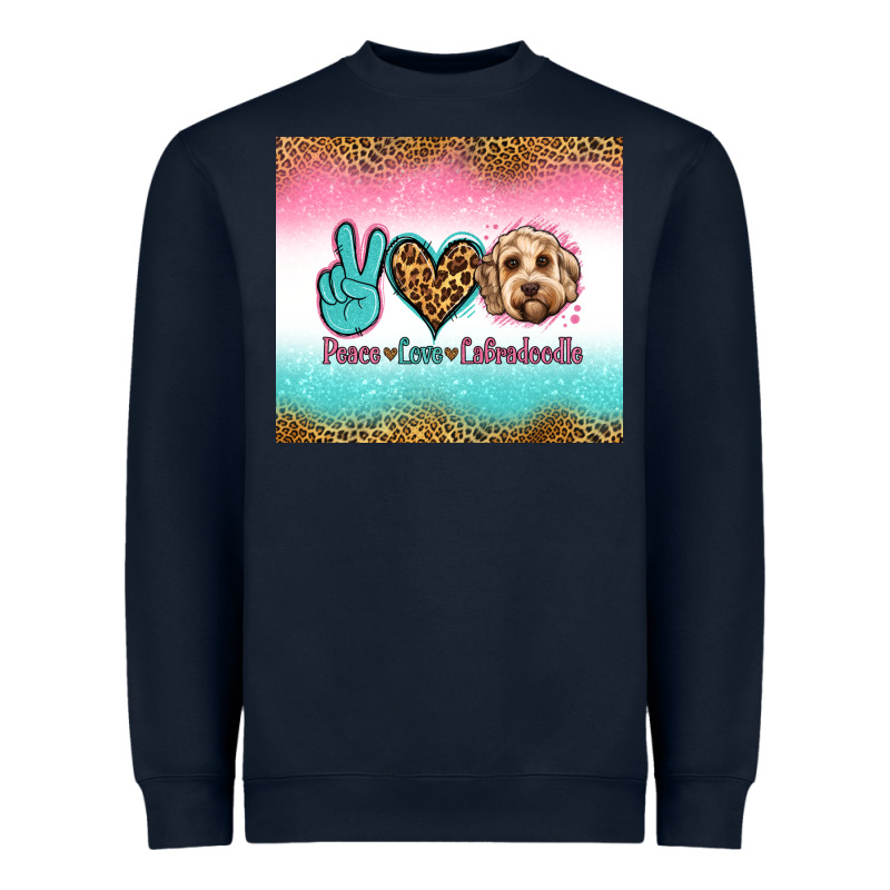 Peace Love Labradoodle Heavyweight Sweatshirt by Jasminsmagicworld | Teevron
