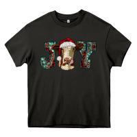 Asphalt christmas joy with heifer cow Heavy Core Tee - RanaPortraitStore