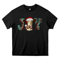 Black christmas joy with heifer cow Heavy Core Tee - RanaPortraitStore