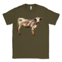 Army Green Texas Longhorn Heifer Classic Tee - LillyAllenDesigns