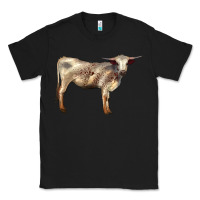Black Texas Longhorn Heifer Classic Tee - LillyAllenDesigns