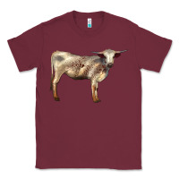 Burgundy Texas Longhorn Heifer Classic Tee - LillyAllenDesigns