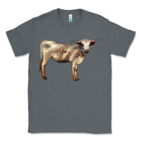 Charcoal Heather Texas Longhorn Heifer Classic Tee - LillyAllenDesigns