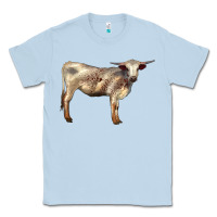 Dusty Blue Texas Longhorn Heifer Classic Tee - LillyAllenDesigns