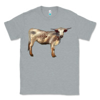 Heather Grey Texas Longhorn Heifer Classic Tee - LillyAllenDesigns