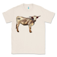 Natural Texas Longhorn Heifer Classic Tee - LillyAllenDesigns