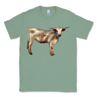 Sage Texas Longhorn Heifer Classic Tee - LillyAllenDesigns