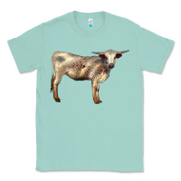 Seafoam Texas Longhorn Heifer Classic Tee - LillyAllenDesigns