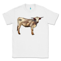 White Texas Longhorn Heifer Classic Tee - LillyAllenDesigns