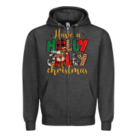 Charcoal Heather have a holly jolly christmas Zipper Hoodie - MaliasSmallBusiness