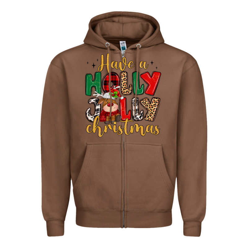 Have A Holly Jolly Christmas Zipper Hoodie by MaliasSmallBusiness | Teevron