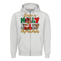 Dove Grey have a holly jolly christmas Zipper Hoodie - MaliasSmallBusiness