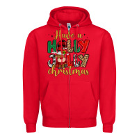 Red have a holly jolly christmas Zipper Hoodie - MaliasSmallBusiness