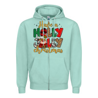Seafoam have a holly jolly christmas Zipper Hoodie - MaliasSmallBusiness