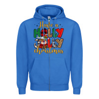 True Royal have a holly jolly christmas Zipper Hoodie - MaliasSmallBusiness