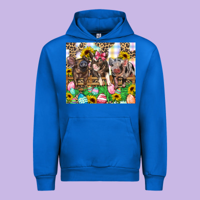 Easter Farm Animals Happy Easter Day Urban Hoodie Designed By Cowgirlartshop