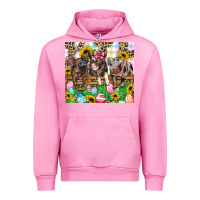 Fuchsia Pink easter farm animals Happy Easter Day Urban Hoodie - CowGirlArtShop