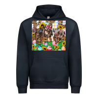 Navy easter farm animals Happy Easter Day Urban Hoodie - CowGirlArtShop