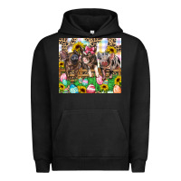 Pigment Black easter farm animals Happy Easter Day Urban Hoodie - CowGirlArtShop