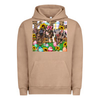 Pigment Burro easter farm animals Happy Easter Day Urban Hoodie - CowGirlArtShop