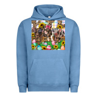 Pigment Pebble Blue easter farm animals Happy Easter Day Urban Hoodie - CowGirlArtShop
